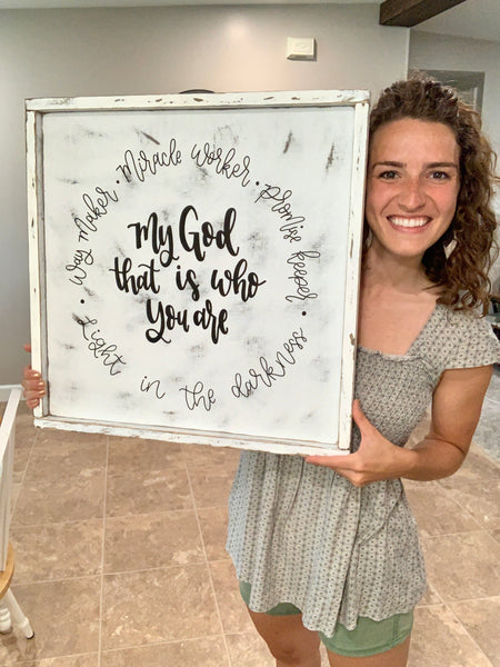 Way Maker, Miracle Worker, Promise Keeper, Light In The Darkness Sign