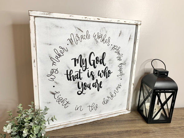 Way Maker, Miracle Worker, Promise Keeper, Light In The Darkness Sign