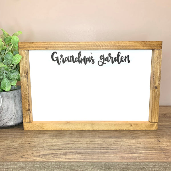 DIY Grandma's Garden Sign Children's Hand