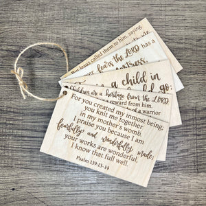 Children are Blessings - 5 Engraved Scripture Cards
