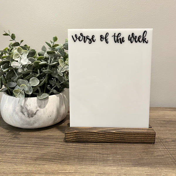 Verse Of The Week - Acrylic Sign