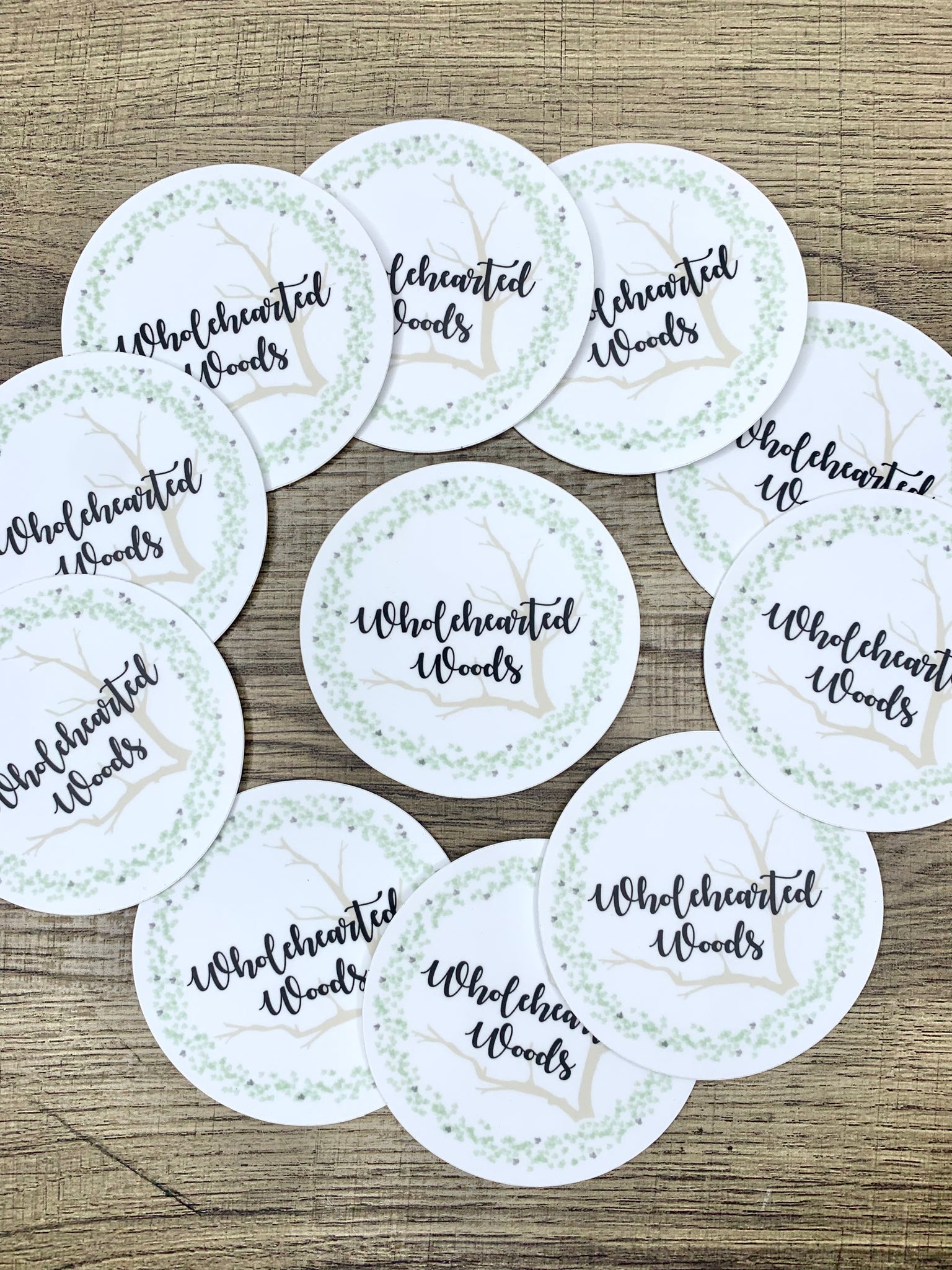 Wholehearted Woods Logo Sticker