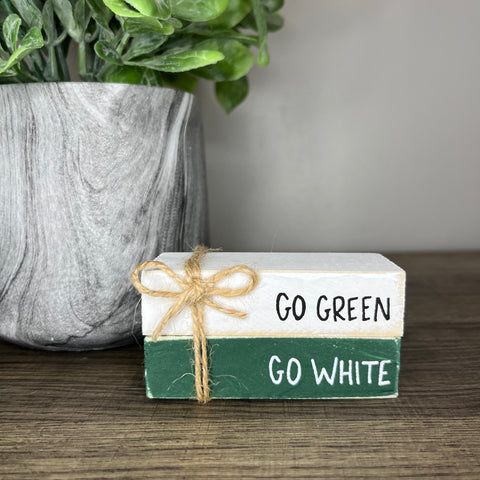 Book Stack - Go Green Go White